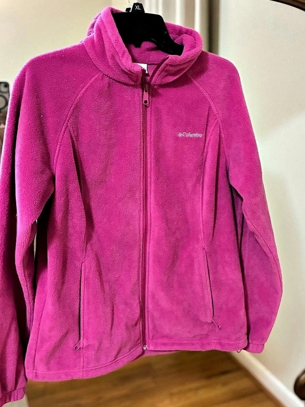 Columbia Women's Benton Springs Full Zip Fleece Jacket Pink Large